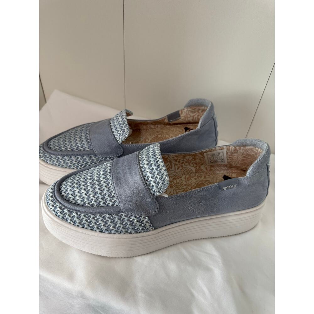 Roxy Women's Sheilahh Platform Sneaker Blue Low Top Beachy Chunky Grunge - Picture 8 of 10